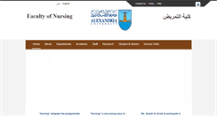 Desktop Screenshot of nurs.alexu.edu.eg